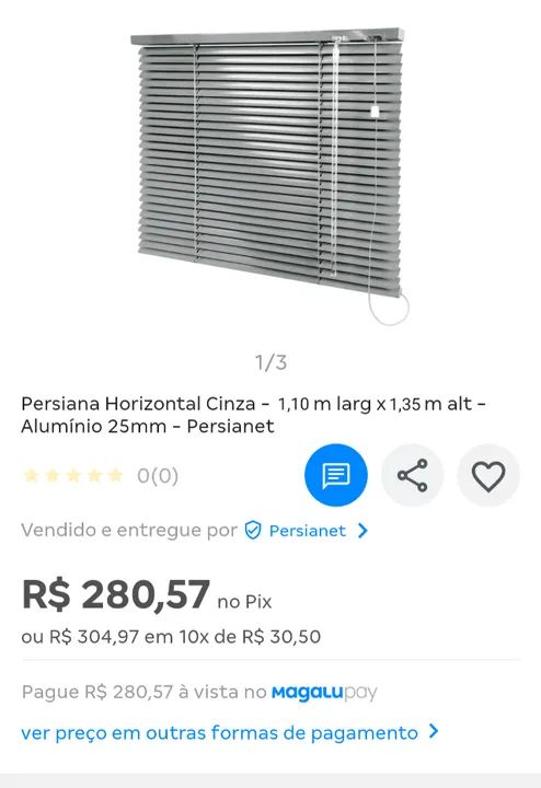 Perciana Horizontal Cortina Bleckout de alumínio - Foto 2