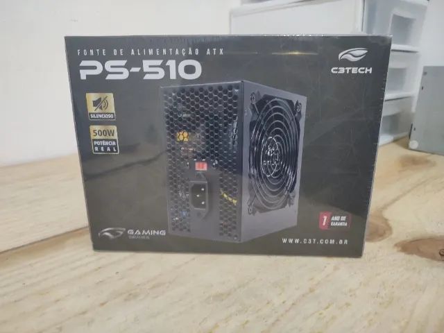 Fonte de Alimentação Gamer 500w C3TECH NOVO LACRADO FRETE GRÁTIS PARA MACEIÓ
