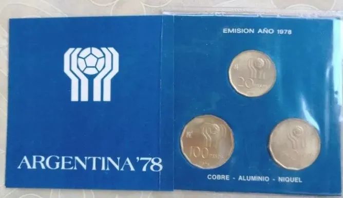 Moedas comemorativas Argentina 78 Copa do Mundo
