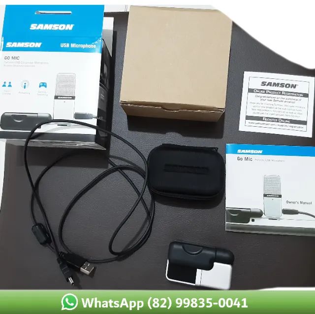 Microfone Condensador USB Portátil Samson Go Mic - Foto 4