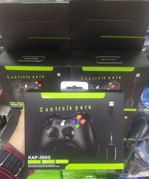 Controle Sem Fio Para Xbox 360/Computador/PS3 KAPBOM KAP-360G 