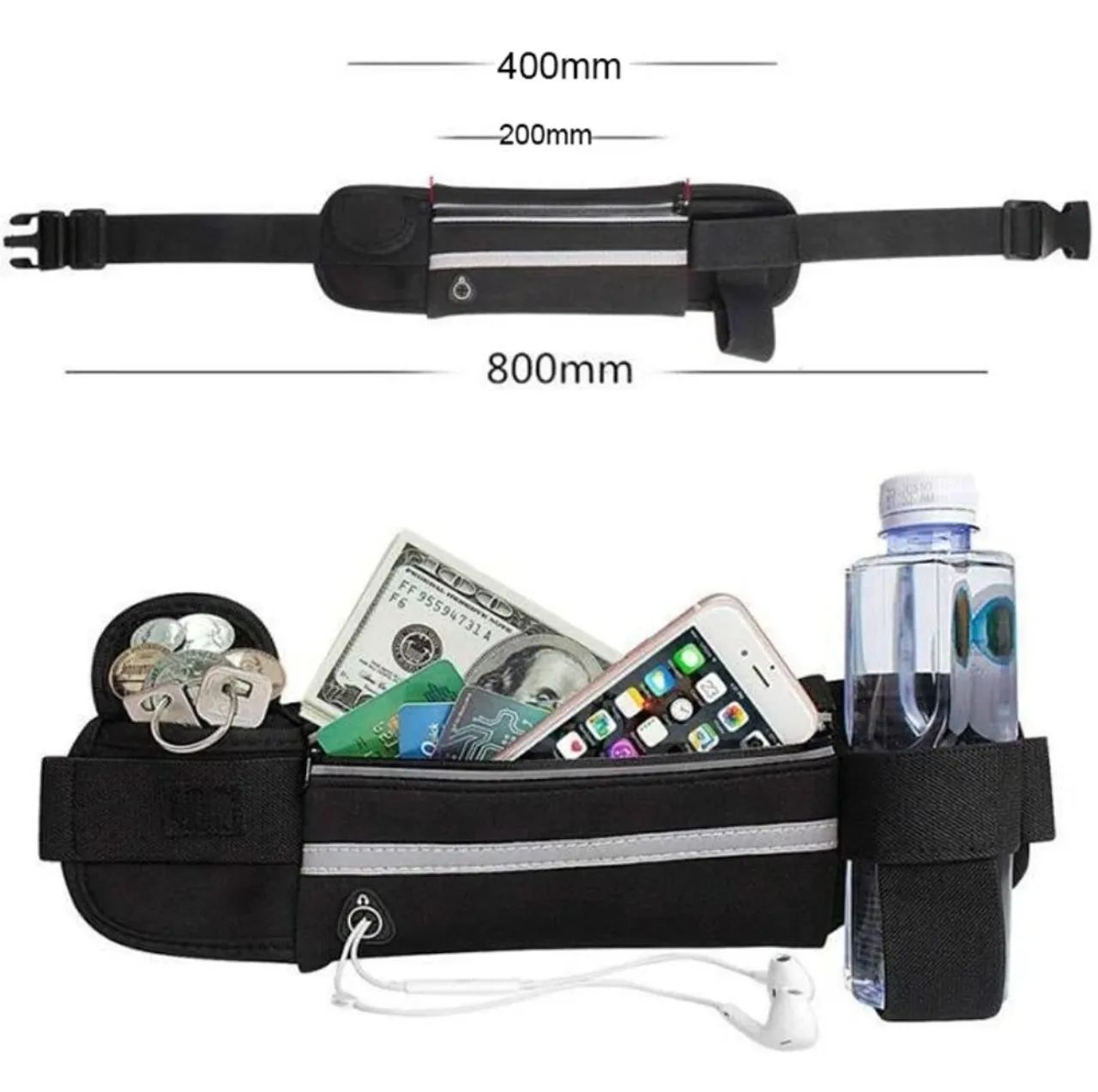 Bolsa de cintura para celular/água caminhadas e ciclismo - Foto 2