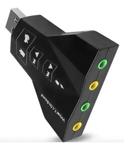 Placa De Som Usb 7.1 Virtual Dupla Saida (avião ) - Foto 3