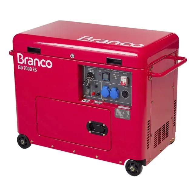 Gerador De Energia Bd 7000es 7 Kva Silenciado Branco Motores
