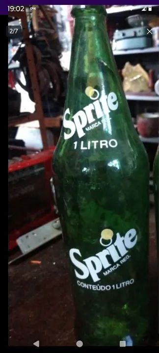 garrafa antiga coleção sprite 1 litro