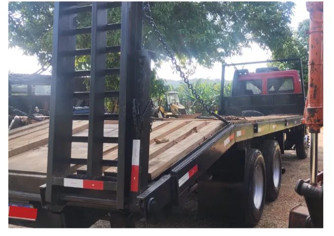 Ford Cargo 1418 Prancha ano 87 motor Cummins potente bomba grande turbinado e intercalado - Foto 3