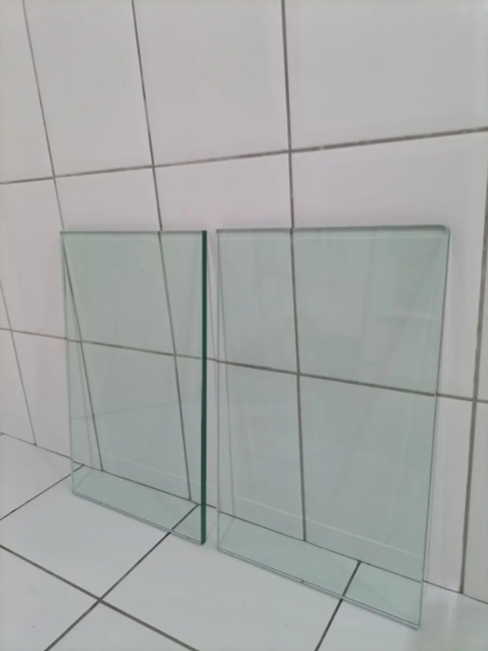 2 Peças de Vidro Lapidado e Polido - 34x55 - Foto 2