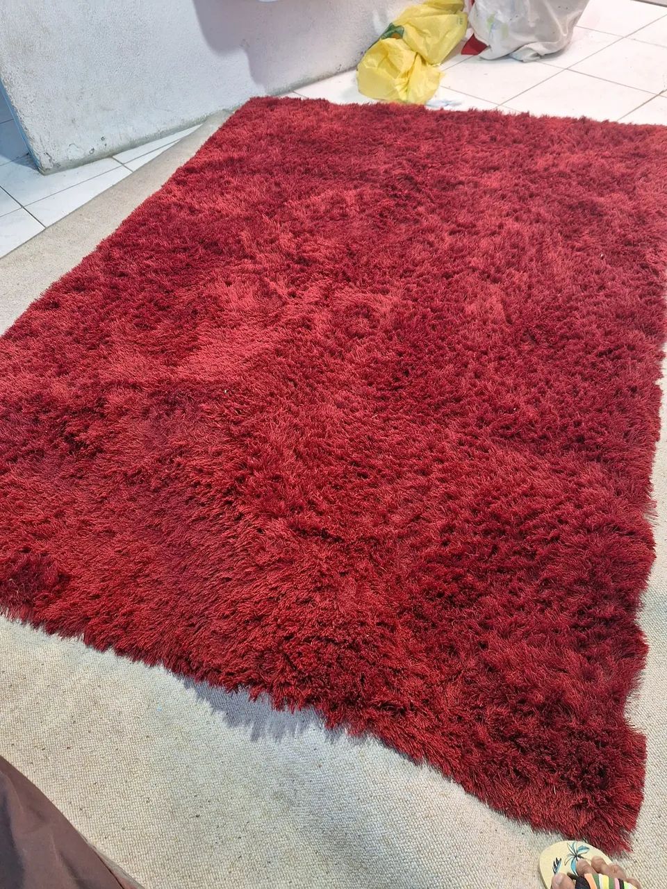 Tapete Peludo Vermelho