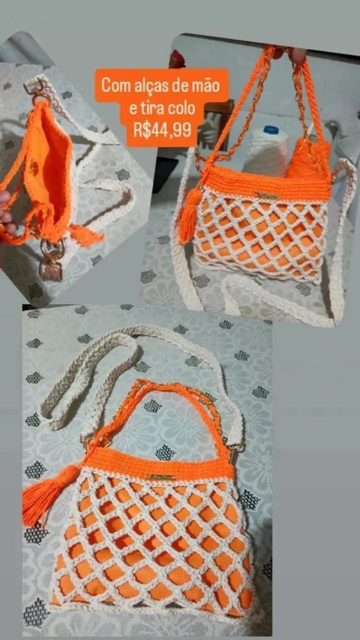 Bolsas em Crochê - Foto 3
