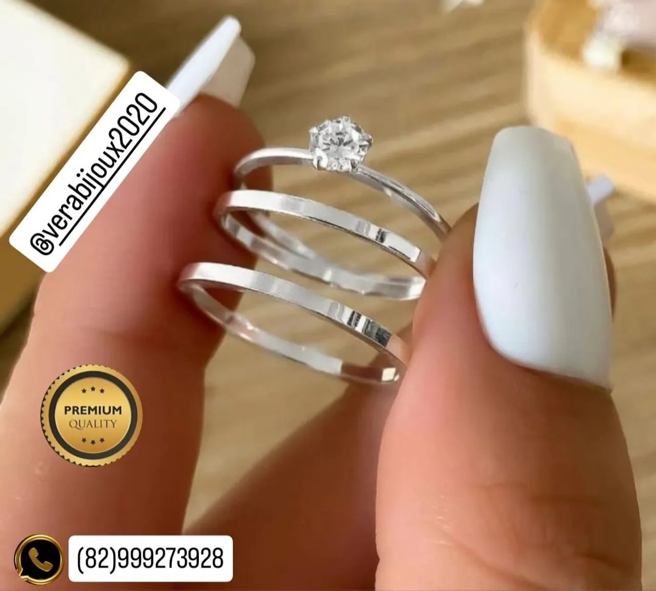 KIT DE ALIANÇAS PARA NAMORO NOIVADO COMPROMISSO  - Foto 2