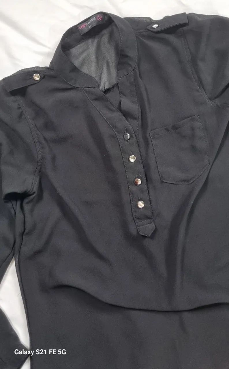 Camisa preta p transparente - Foto 4