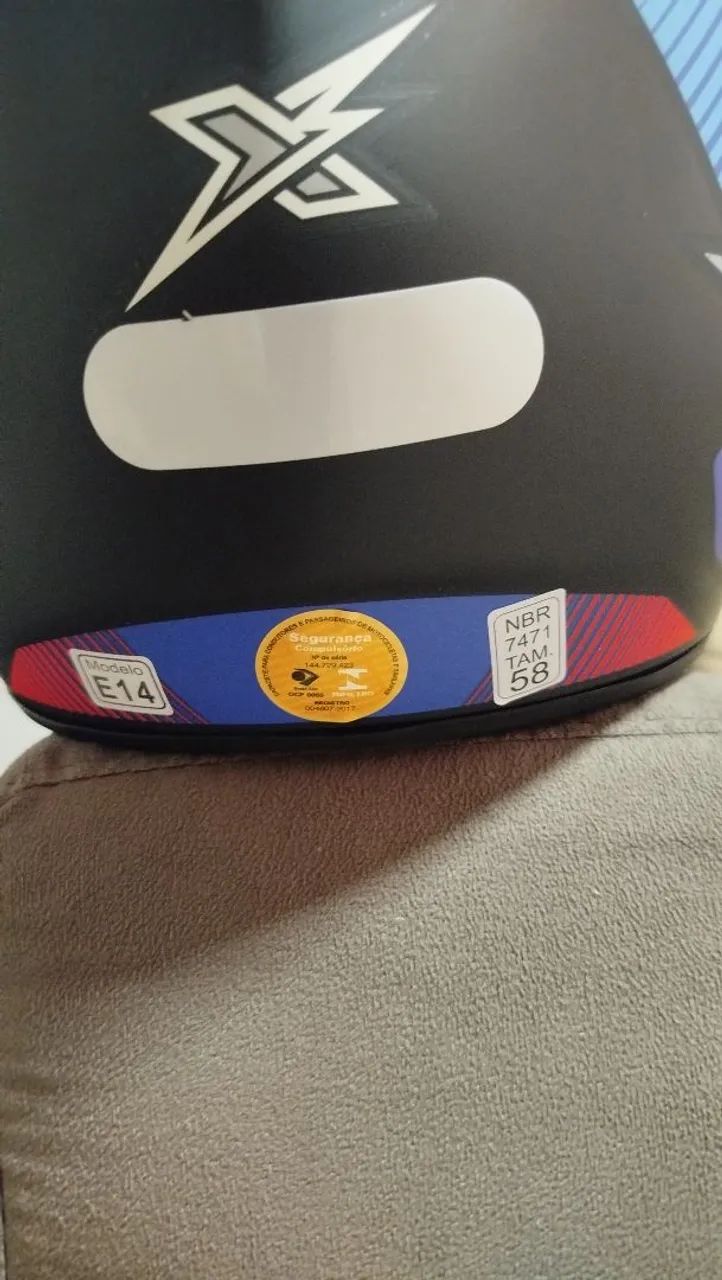 Capacete de Moto NBR 7471 TAM. 58