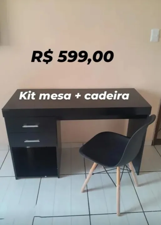 Mesa e cadeira para escritório