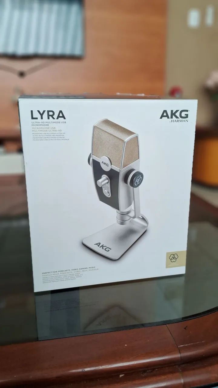 Microfone AKG Lyra USB - Novo - Ultra HD Multimode