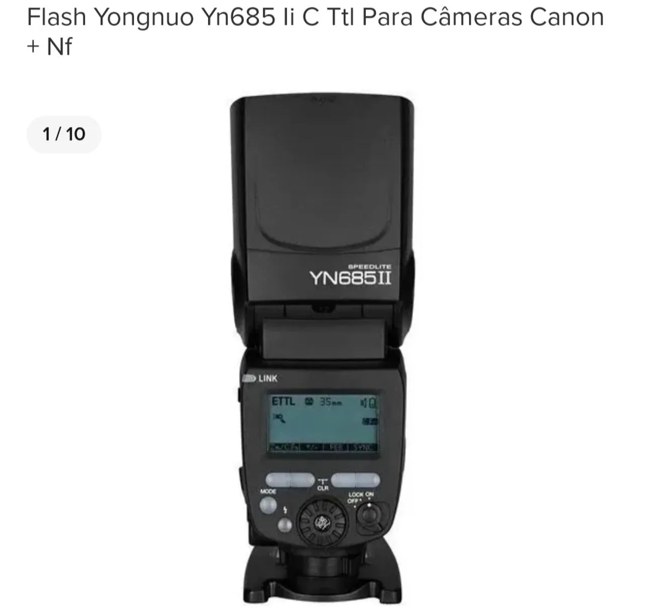 Flash Yongnuo YN685 II C TTL para Câmeras Canon + NF