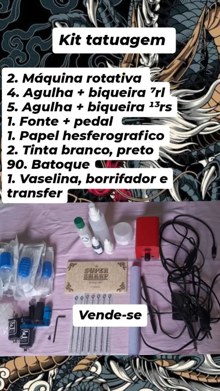 Kit de tatuagem completo profissional - Foto 2