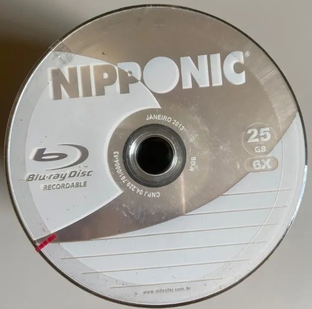 80 Mídias Blu-Ray 25GB + 80 capinhas