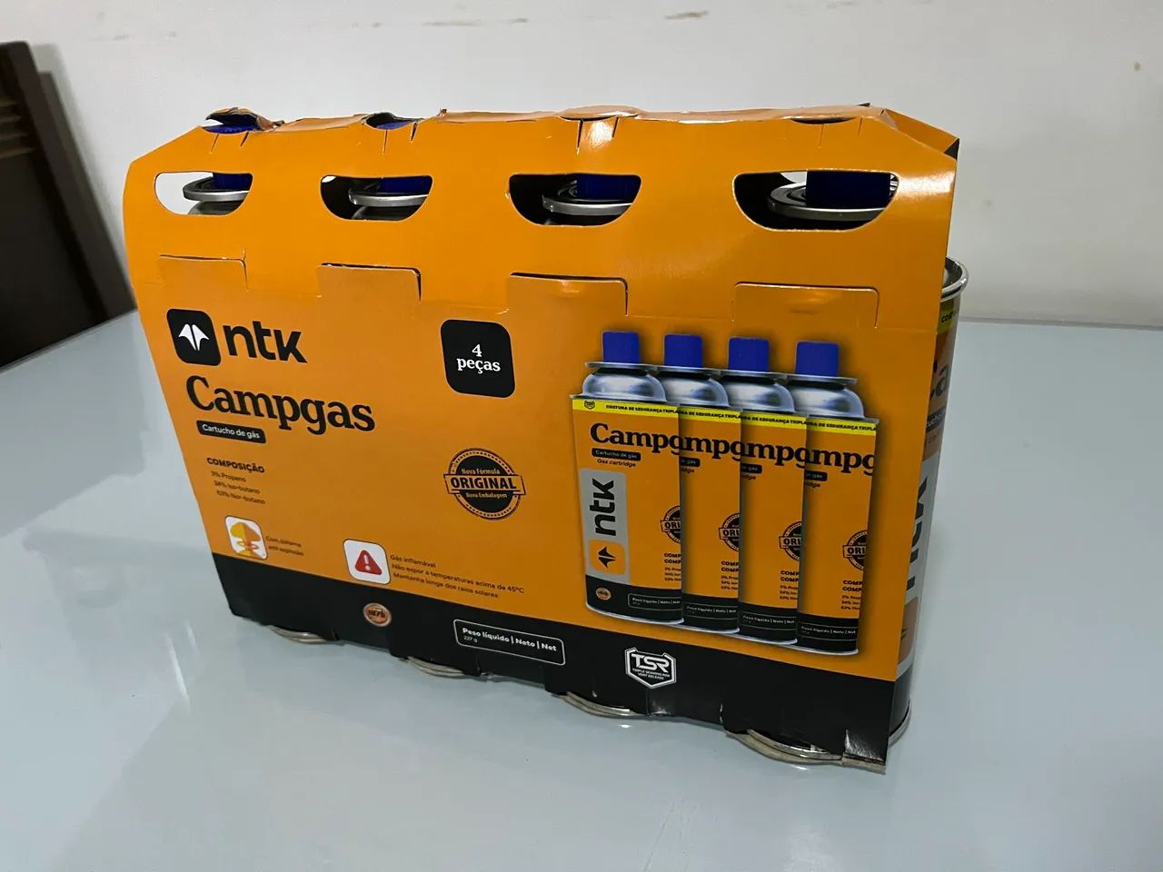 Kit com 4 Unidades Cartucho Recarga de Gás NTK