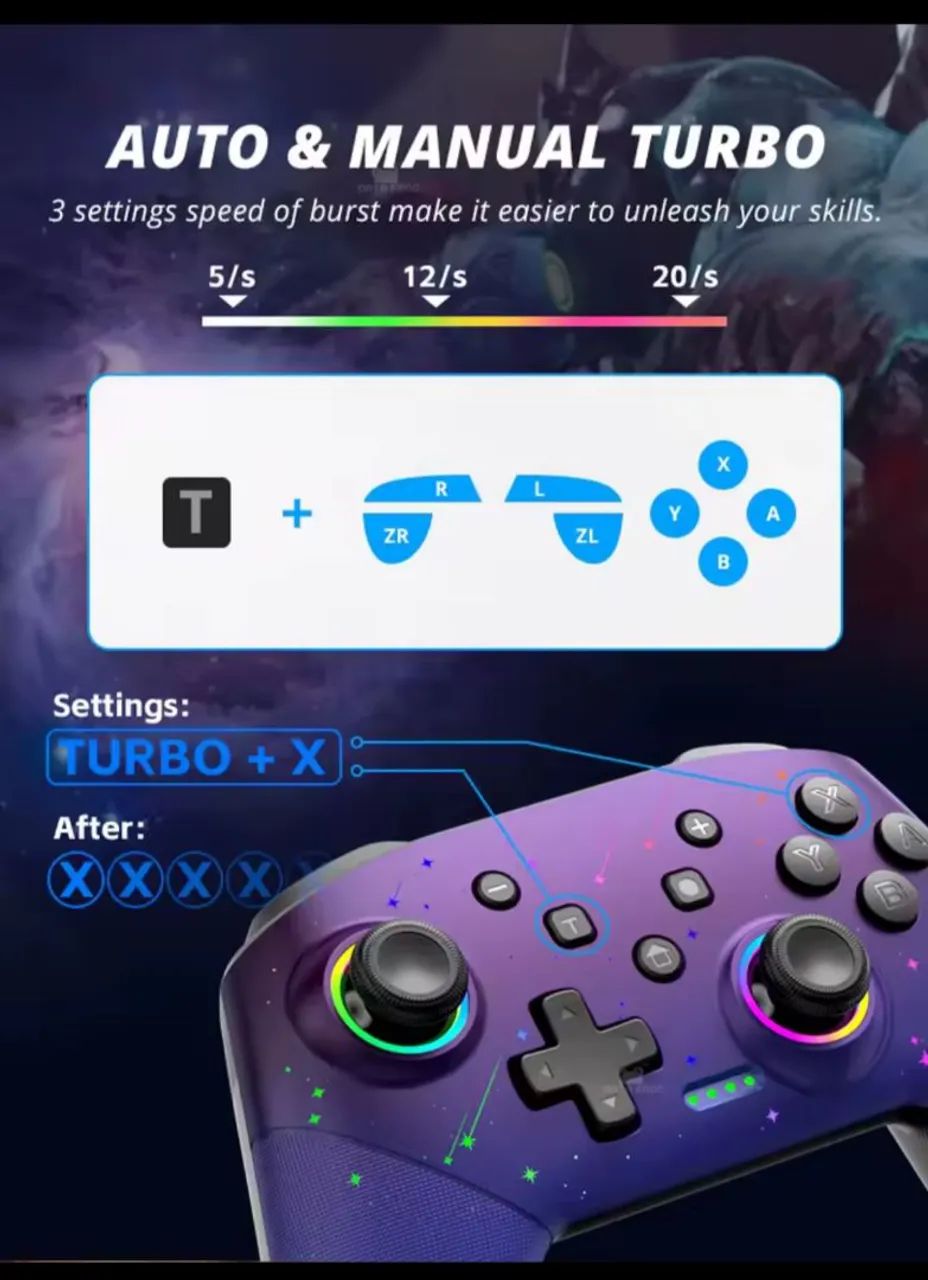 Controle Sem Fio DATA FROG bluetooth ARGB! - Foto 3