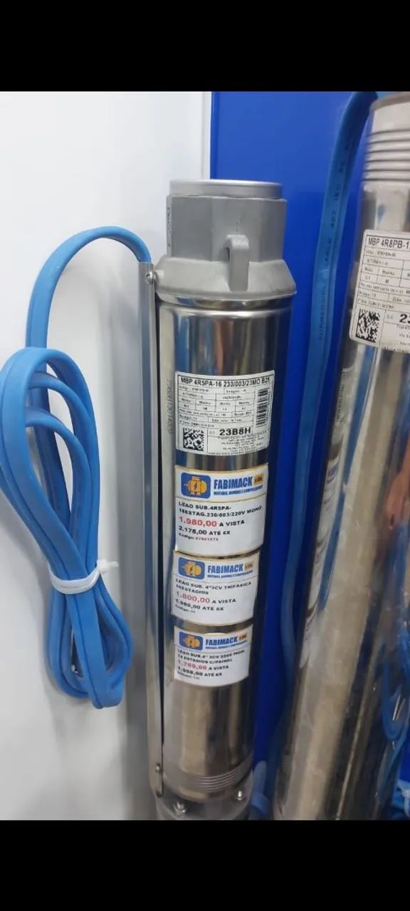 BOMBA SUBMERSA 3CV 4" MON 220V C/PAINEL 16 ESTAGIOS