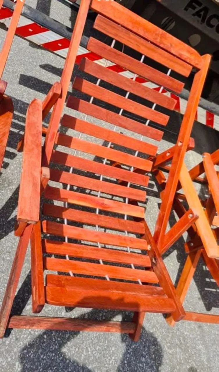 *Espreguiçadeira *Cadeiras Dobráveis de Madeira PARAJÚ - Foto 5
