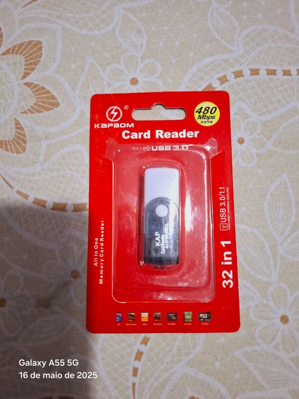 Leitor de Cartões 32 em 1 USB 3.0 - Alta Velocidade