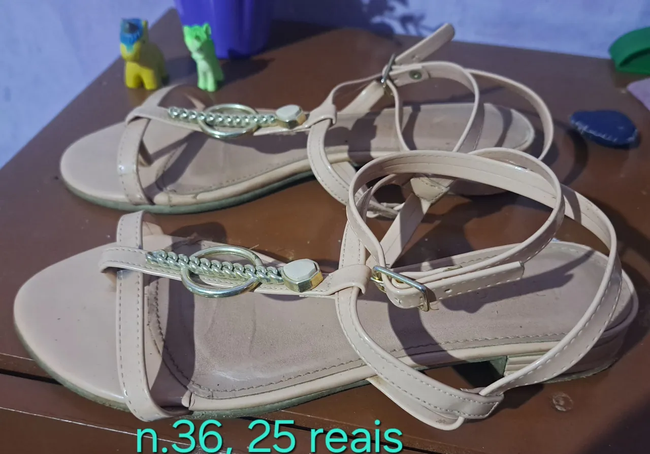 Sandália Feminina Bege N°36