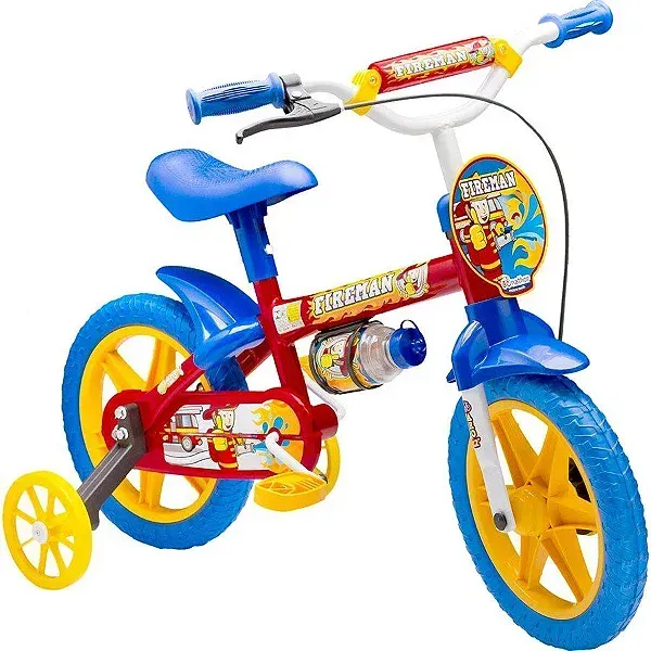 Bicicleta Infantil Aro 12 Com Rodinhas E Cestinha Nathor