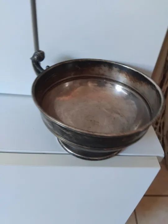 Pote antigo com banho de prata - Foto 5