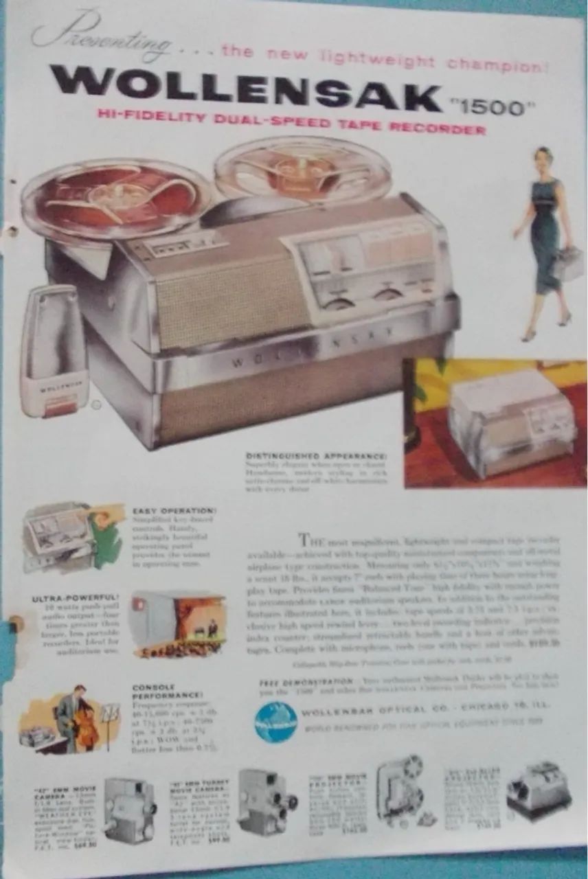 Gravador de fita Wollensak - Foto 5
