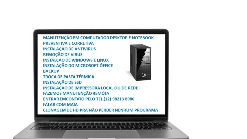 Manutenção em Computaores e Notebook