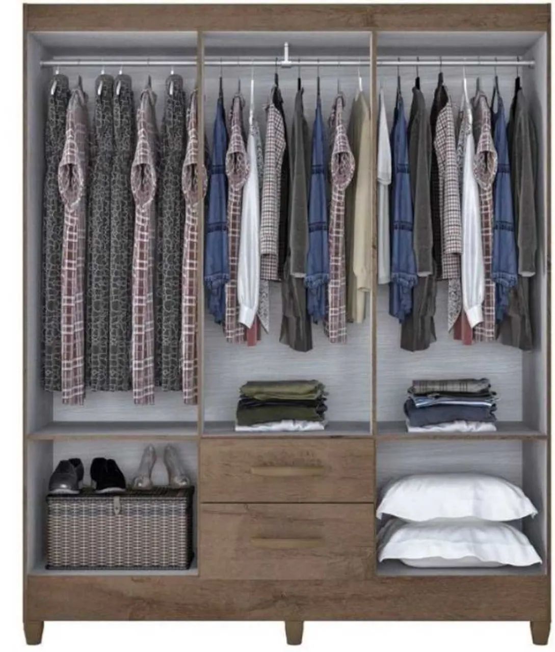 Guarda Roupa Real 6P 2G c/ Espelho FAZEMOS ENTREGA! - Foto 2