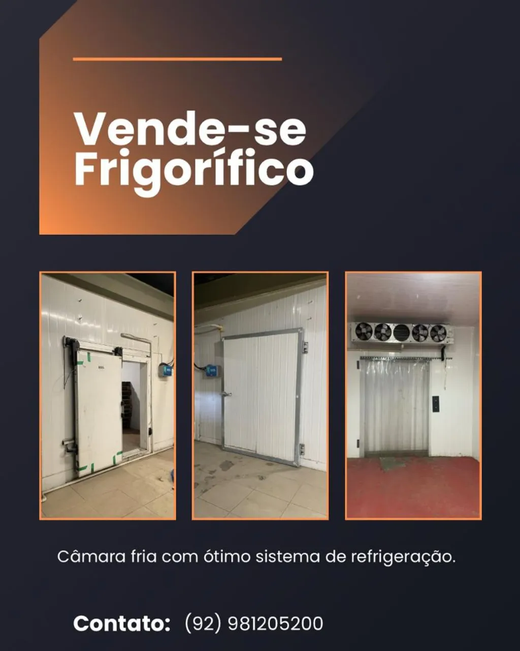 Câmara fria completa para venda