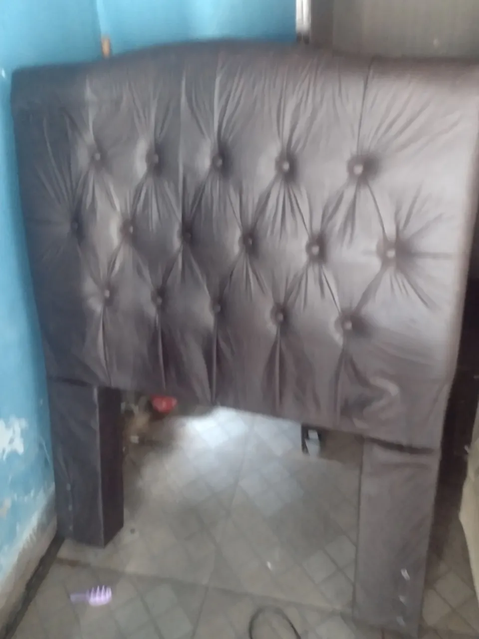 Cabeceira Estofada de couro