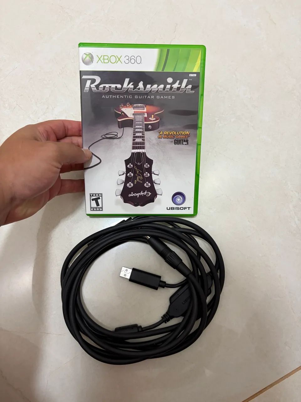 Rocksmith Xbox 360 com cabo da guitarra 