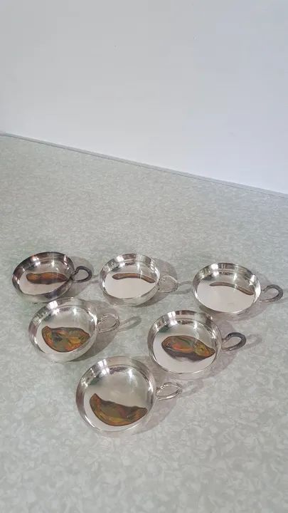 Jogo de 6 Peças para Sobremesa Metalini em Prata 