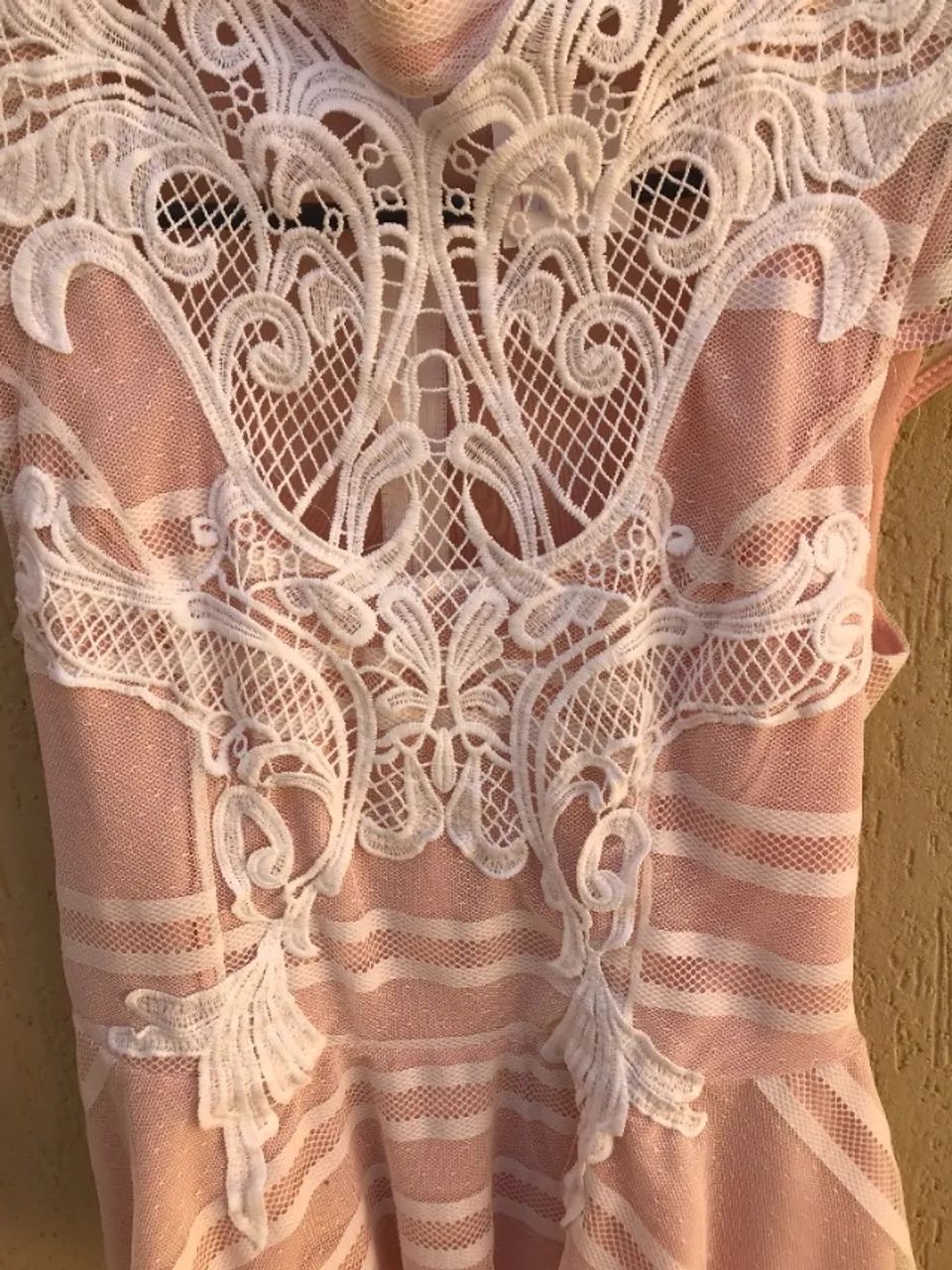 Blusa Rosa Com Tule Bordado Becky - Foto 2