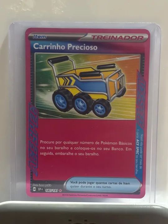 Carta Colecionável Pokémon - Carrinho Precioso 185/191 Reverse Foil - Foto 2