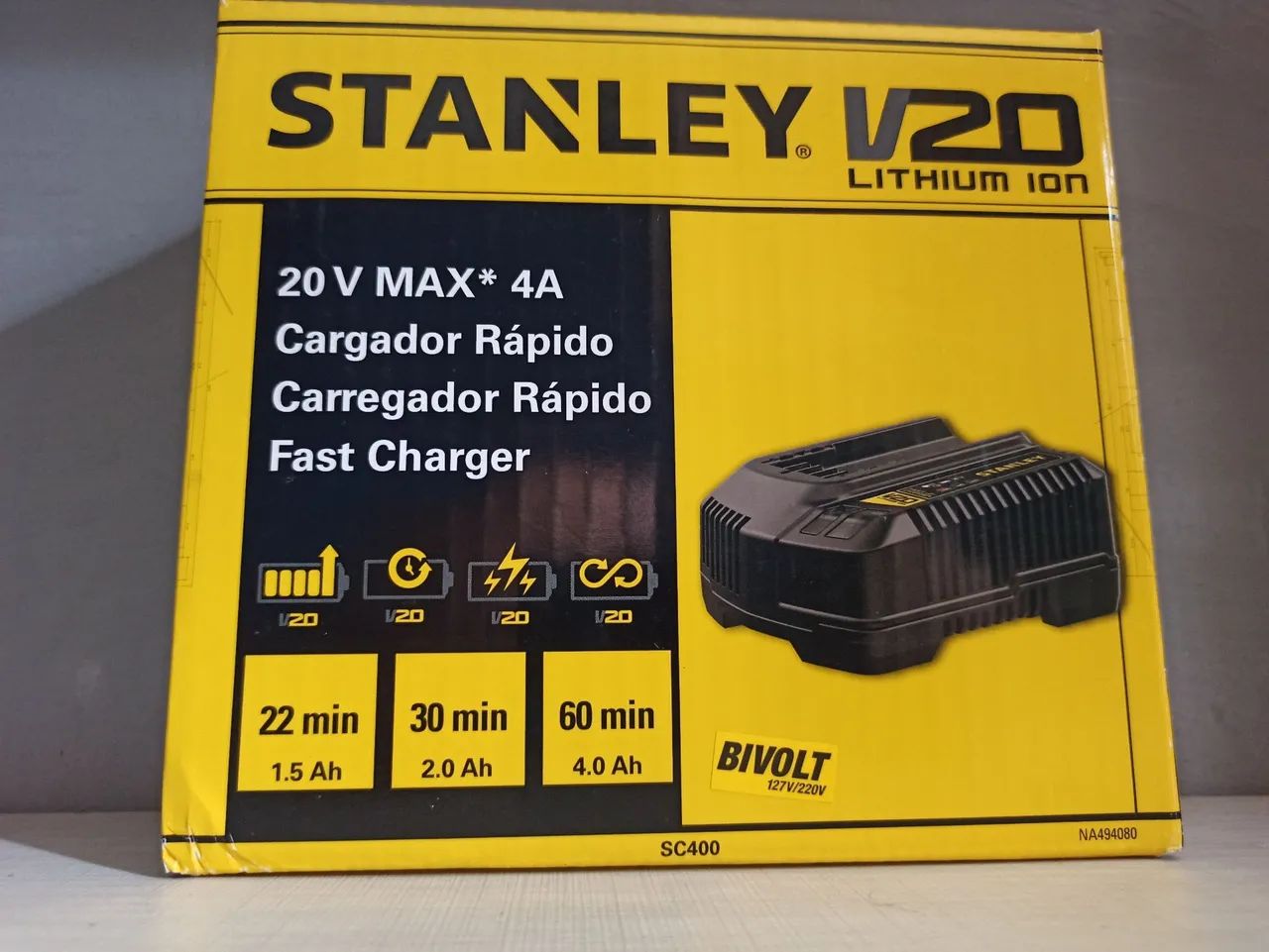 Carregador 20V 4 Ah Stanley - Foto 3