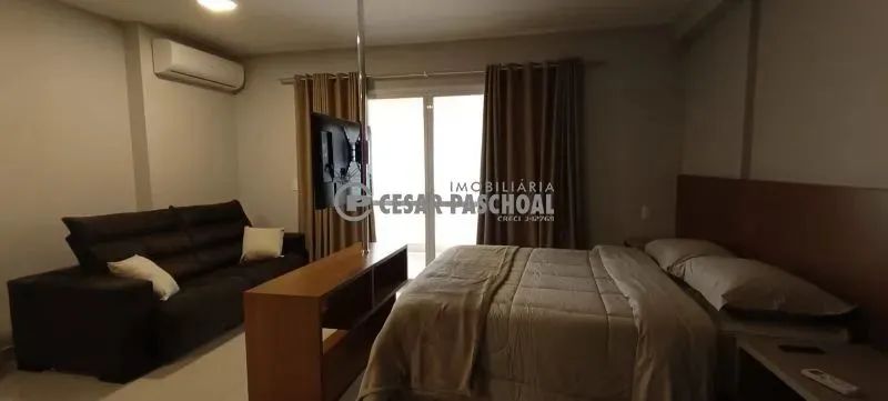 Apartamento Padrão Bosque das Juritis 1 dormitório com armário sala com painel tv sacada c - Foto 6