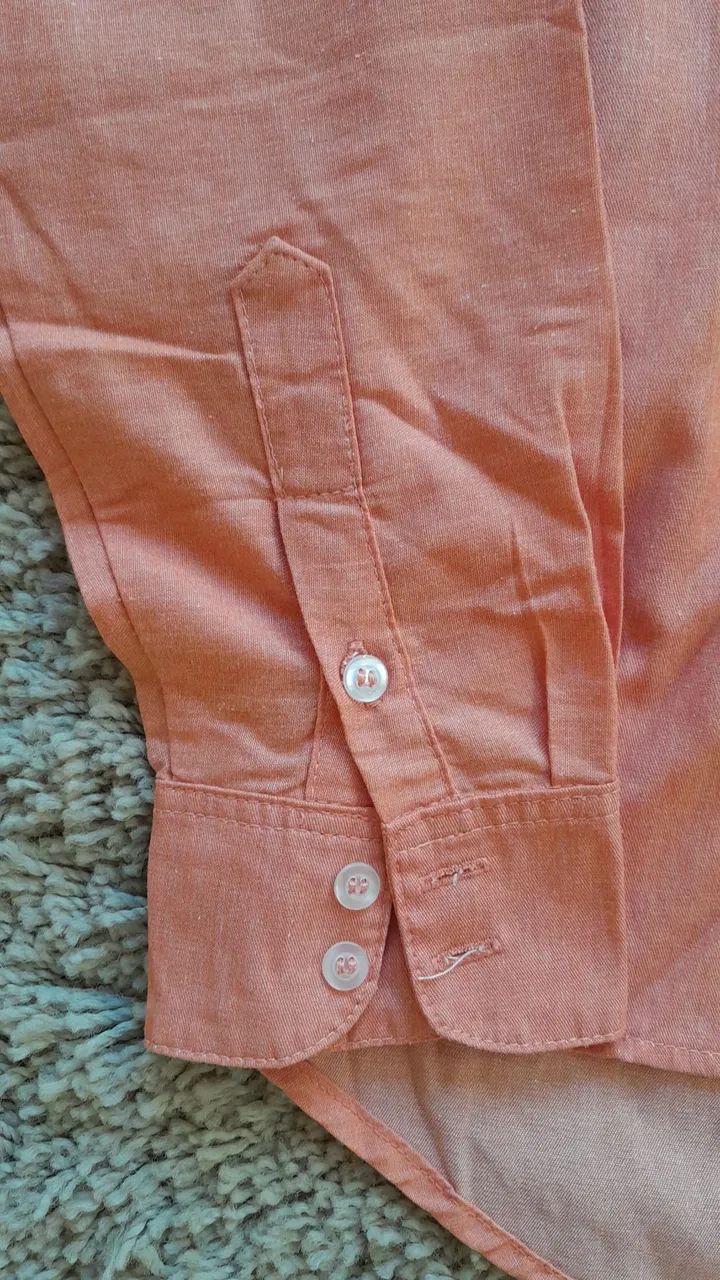 Camisa manga longa laranja - Foto 4