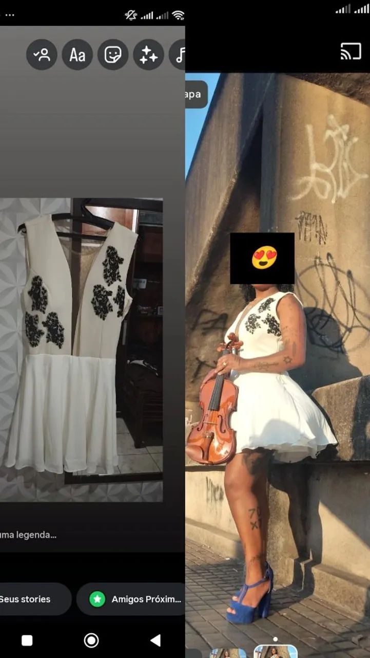 Vestido Branco com Detalhes em Renda - Foto 2