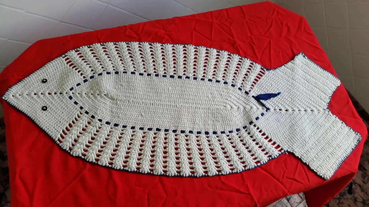 Caminho de Mesa/Tapete de Crochê Artesanal - Foto 4