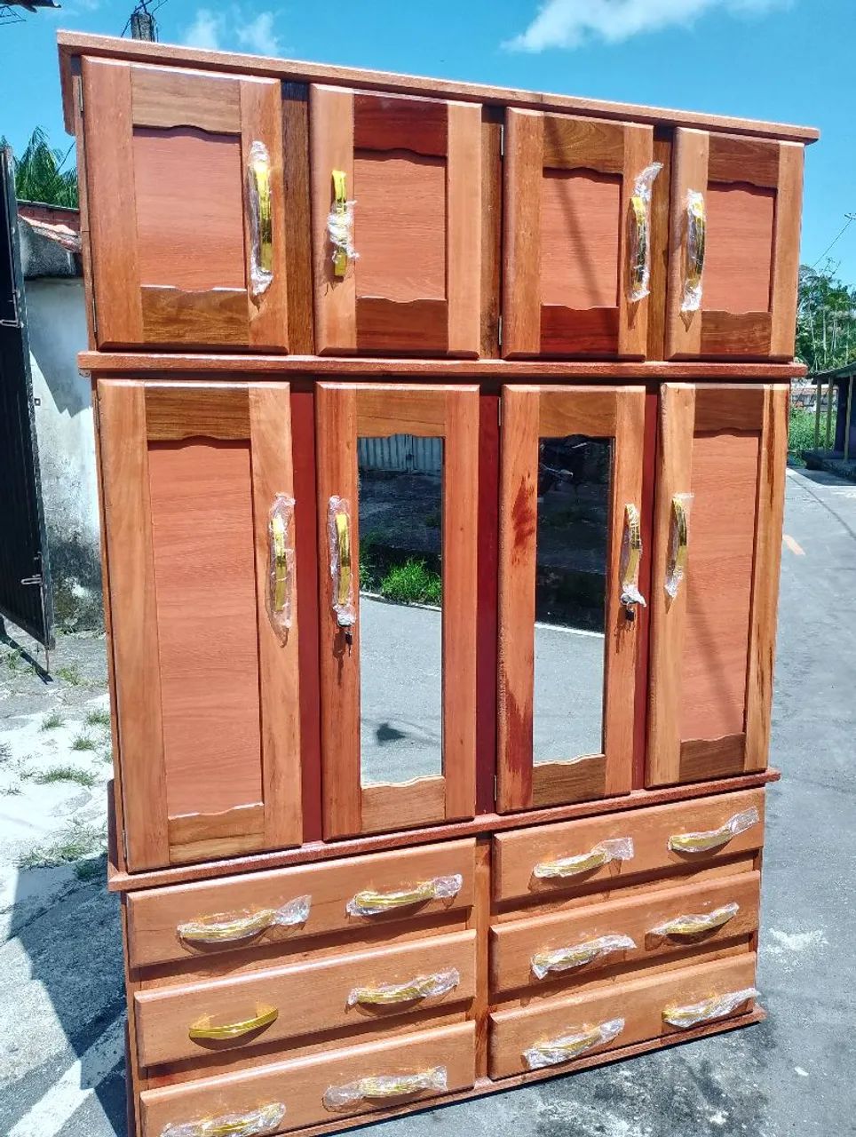 GUARDA ROUPA DE 4 PORTAS 90% MADEIRA - Foto 5