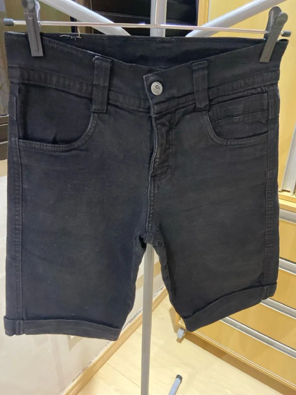 Shorts Jeans Preto