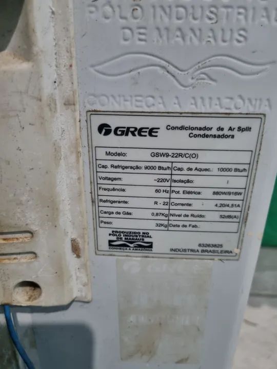 Ar Condicionado Split Gree 9000 BTUs Frio 220V