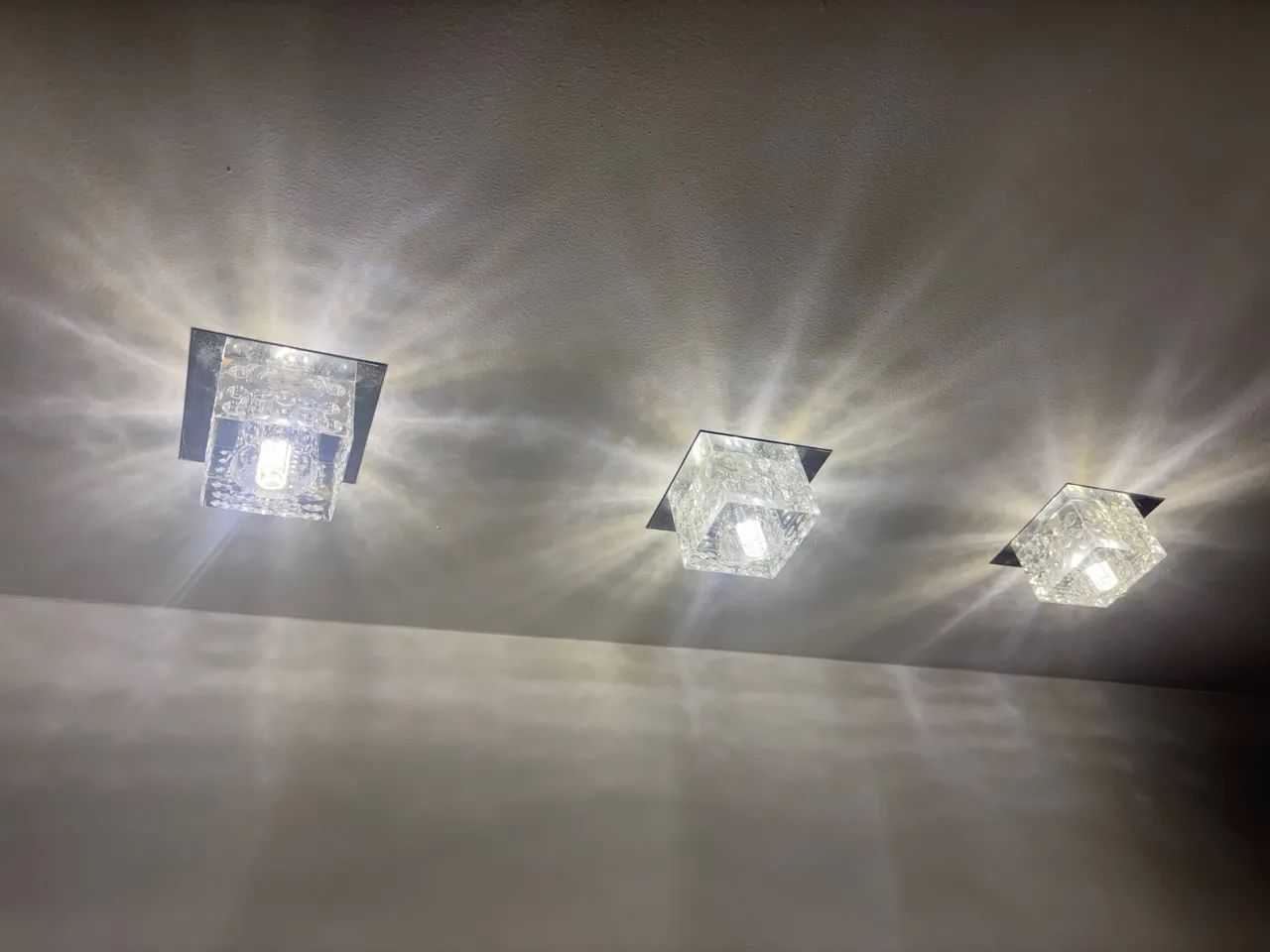 Conjunto de 3 luminária spot embutir