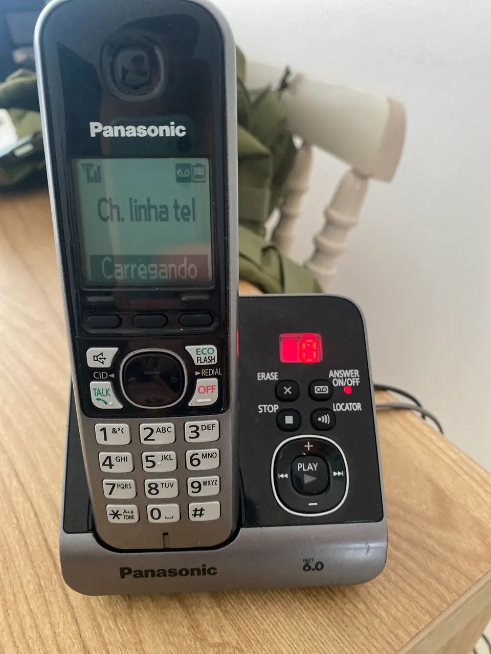 Telefone Sem Fio Panasonic Kx-tg6721lbb Preto, Id, Chamadas, Preto/prateado - Foto 3