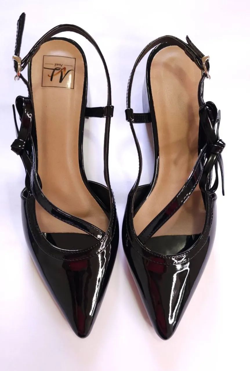 Scarpin Slingback Ônix - Frete Grátis Sorocaba e Votorantim  - Foto 3