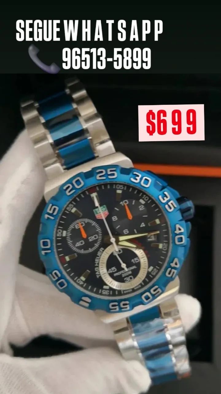 Relógio TAG HEUER FORMULA 1 MISTO COM AZUL - MULTIFUNCIONAL  - Foto 2